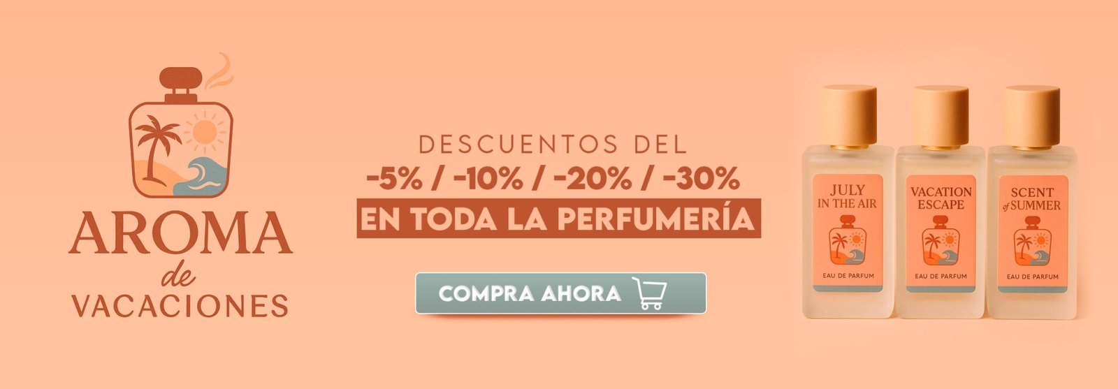 Perfumes en descuento para vacaciones